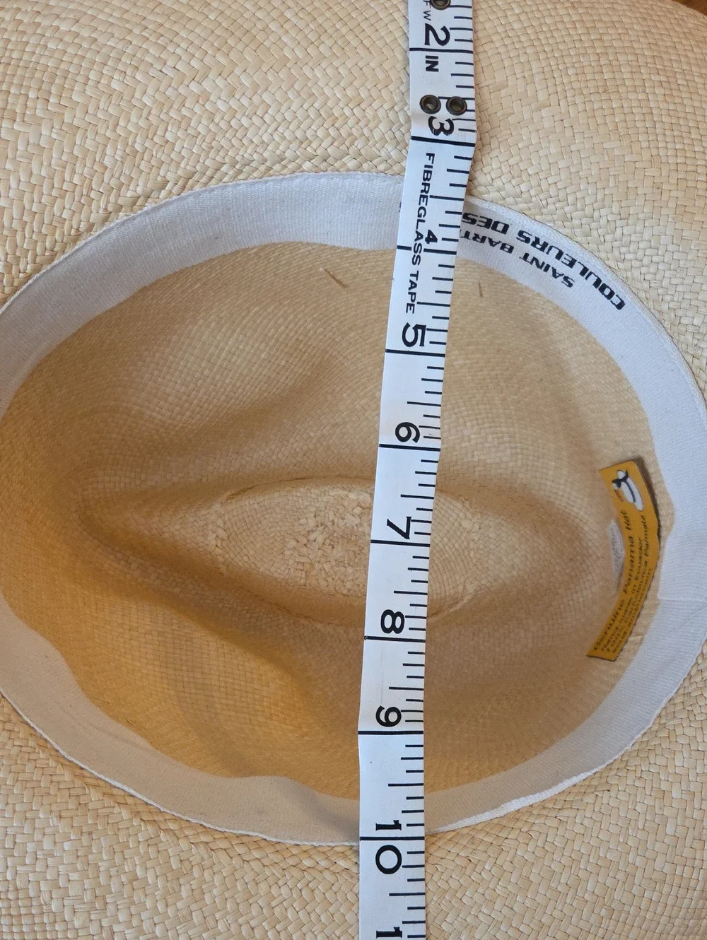Men's Cream Straw Sun Hat with Dark Brown Band